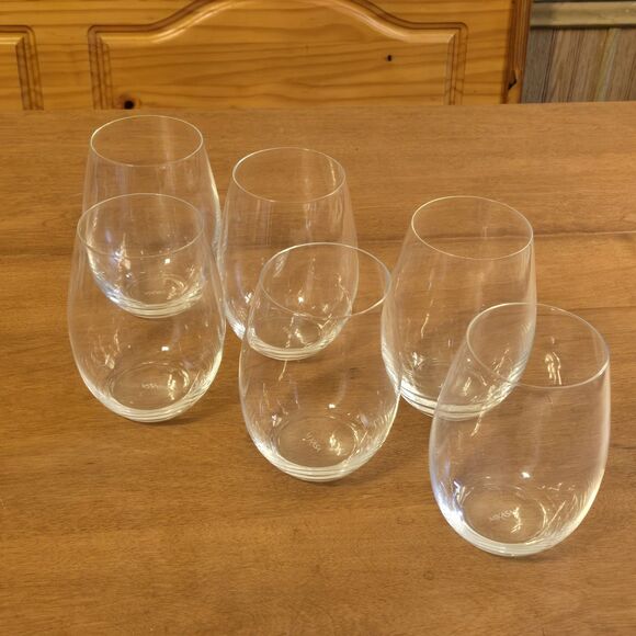 Mikasa Other - Mikasa Stemless Wine Glasses, Set Of 6, 5.5" 19.75 Oz, Crystal Julie Collection